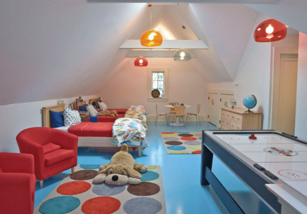 Attic Playroom Layout Ideas
