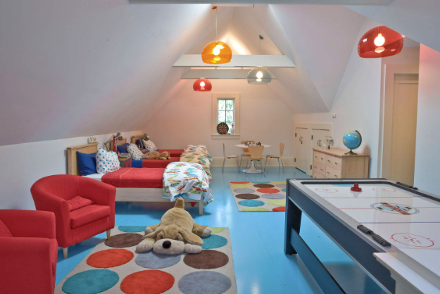 Attic Playroom Layout Ideas